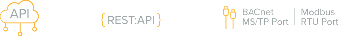 Cloud API, REST API, BACnet, Modbus Protocols